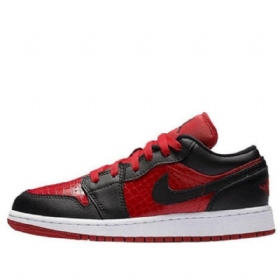 Nike Air Jordan 1 Lave Overdele Bg Retro Basketball Sko Til Mænd Rød Sort