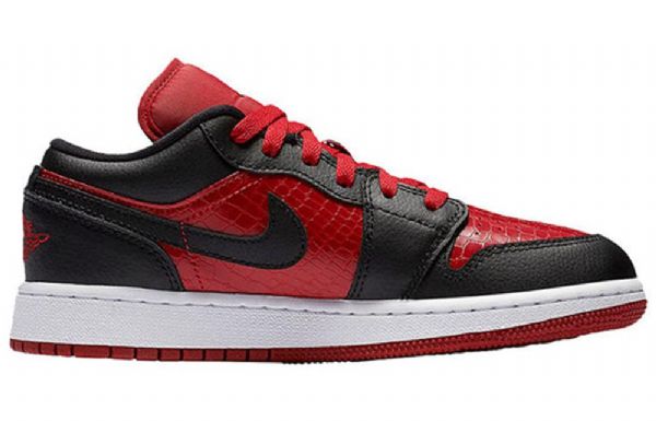 Nike Air Jordan 1 Lave Overdele Bg Retro Basketball Sko Til Mænd Rød Sort