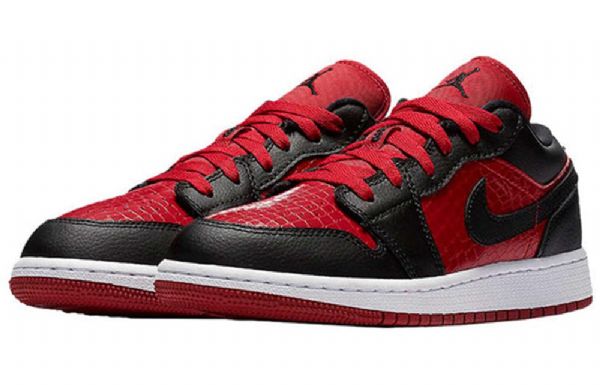 Nike Air Jordan 1 Lave Overdele Bg Retro Basketball Sko Til Mænd Rød Sort