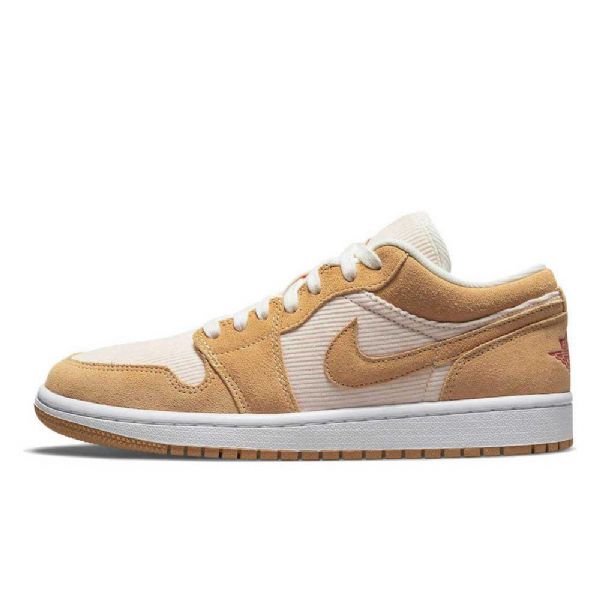 Nike Air Jordan 1 Lave Overdele Corduroy Ruskind Sko Til Damer Brun