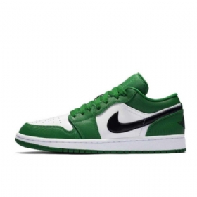 Nike Air Jordan 1 Lave Overdele Pine Sko Til Mænd Grøn