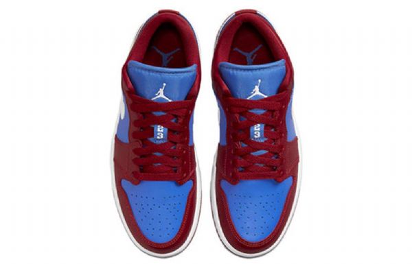 Nike Air Jordan 1 Lave Overdele Retro Basketball Sko Til Damer Dyb Rød Blå