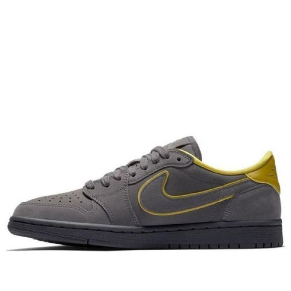 Nike Air Jordan Air 1 Lave Overdele Retro Basketball Sko Til Damer Grå