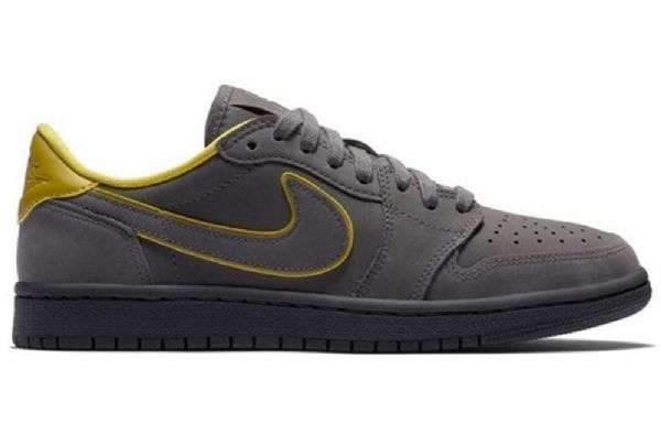 Nike Air Jordan Air 1 Lave Overdele Retro Basketball Sko Til Damer Grå