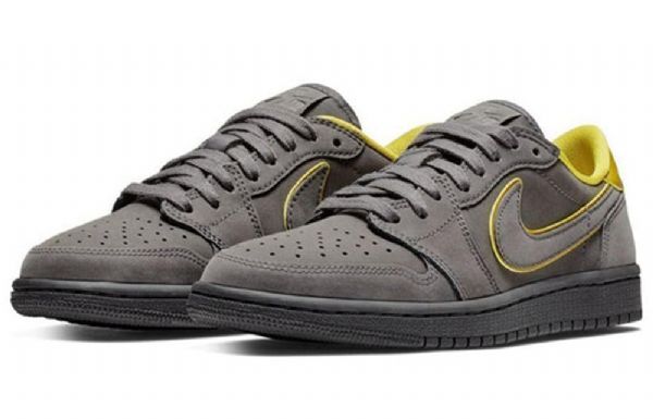 Nike Air Jordan Air 1 Lave Overdele Retro Basketball Sko Til Damer Grå