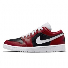 Nike Air Jordan 1 Low Toppe Chicago Flip Sko Til Damer Rød Hvid