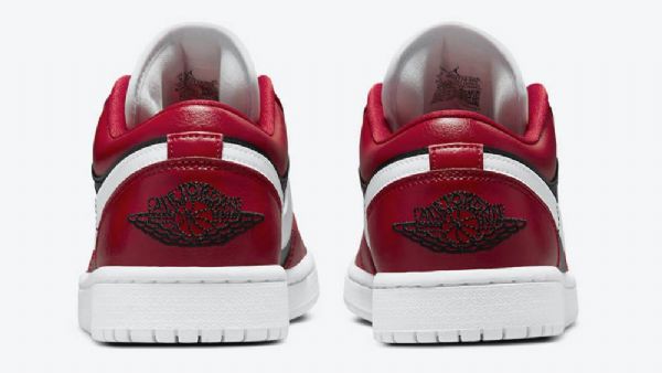 Nike Air Jordan 1 Low Toppe Chicago Flip Sko Til Damer Rød Hvid