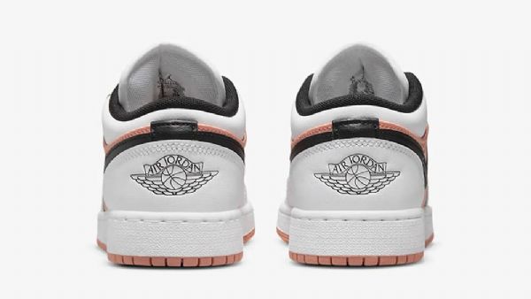 Nike Air Jordan 1 Low Toppe Gs Madder Root Sko Til Damer Lyserød Hvid