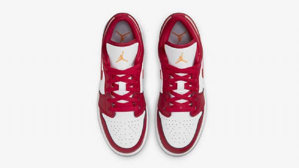 Nike Air Jordan 1 Low Toppe Gs Usc Sko Til Damer Rød Hvid