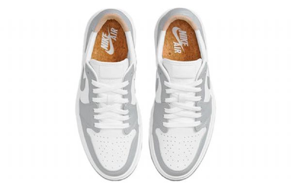 Nike Air Jordan 1 Low Toppe Lv8d Elevated Retro Basketball Sko Til Damer Grå Hvid