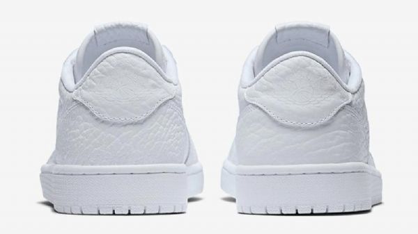 Nike Air Jordan 1 Low Toppe No Swoosh Triple Sko Til Mænd Hvid