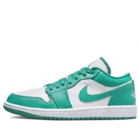 Nike Air Jordan 1 Low Toppe Ny Emerald Retro Basketball Sko Til Damer Grøn