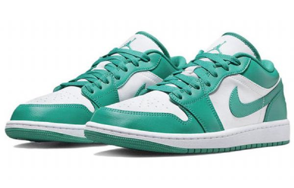 Nike Air Jordan 1 Low Toppe Ny Emerald Retro Basketball Sko Til Damer Grøn