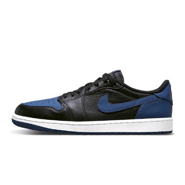 Nike Air Jordan 1 Low Toppe Og Mystic Sko Til Damer Sort Mørkeblå Blå