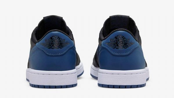 Nike Air Jordan 1 Low Toppe Og Mystic Sko Til Damer Sort Mørkeblå Blå