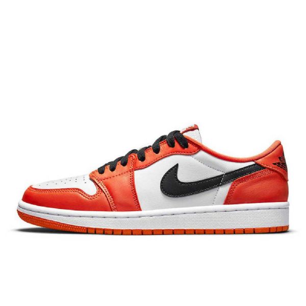 Nike Air Jordan 1 Low Toppe Og Shatteredboard Sko Til Mænd Orange Hvid