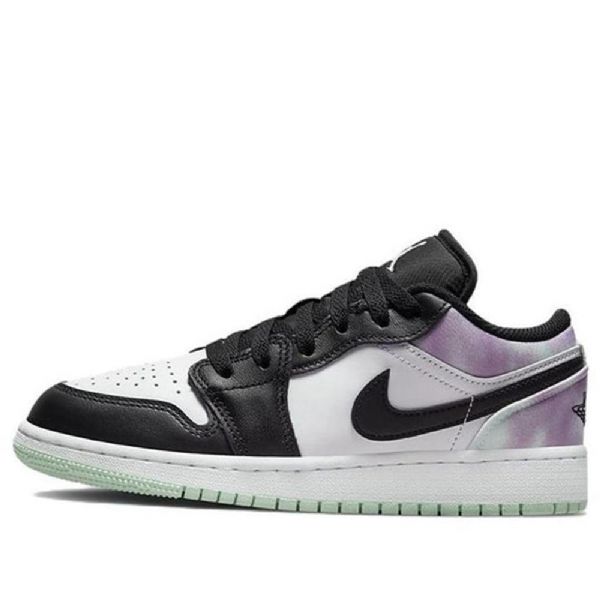 Nike Air Jordan 1 Low Toppe Se Gs Basketball Sko Til Mænd Sort Hvid Blå