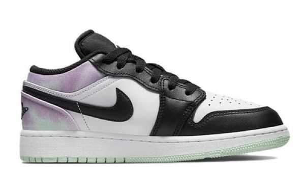 Nike Air Jordan 1 Low Toppe Se Gs Basketball Sko Til Mænd Sort Hvid Blå