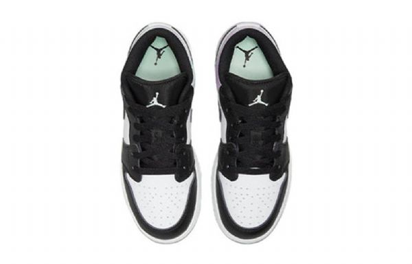 Nike Air Jordan 1 Low Toppe Se Gs Basketball Sko Til Mænd Sort Hvid Blå
