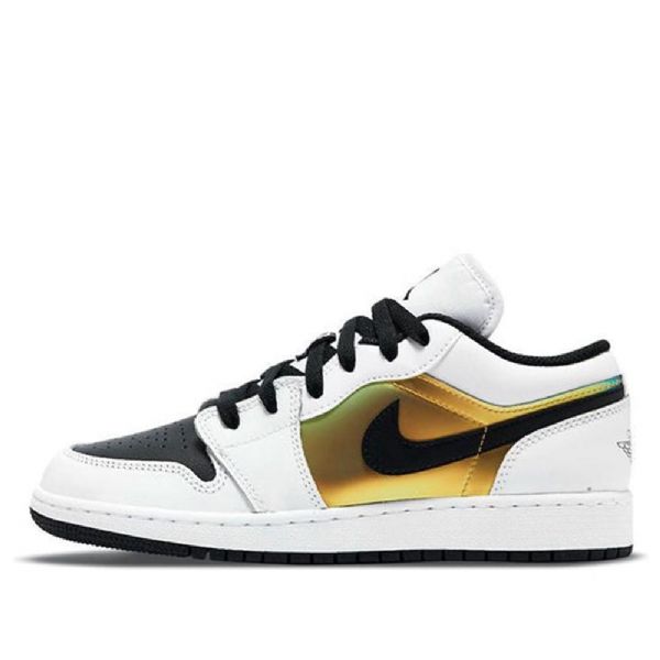 Nike Air Jordan 1 Low Toppe Se Gs Retro Basketball Sko Til Mænd Hvid Sort
