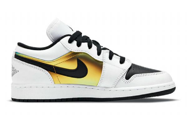 Nike Air Jordan 1 Low Toppe Se Gs Retro Basketball Sko Til Mænd Hvid Sort