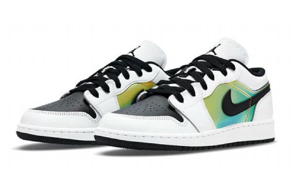 Nike Air Jordan 1 Low Toppe Se Gs Retro Basketball Sko Til Mænd Hvid Sort