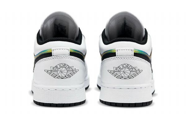 Nike Air Jordan 1 Low Toppe Se Gs Retro Basketball Sko Til Mænd Hvid Sort