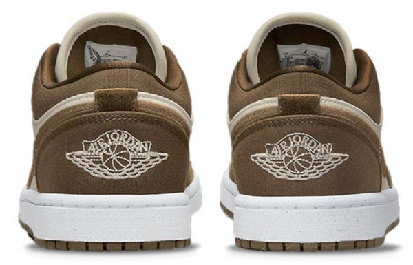 Nike Air Jordan 1 Low Toppe Se Marathon Løbesko / Sneakers Til Damer Lys Olivengrøn