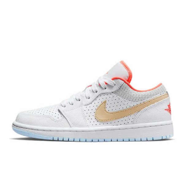 Nike Air Jordan 1 Low Toppe Se Sesamsko Til Damer Hvid