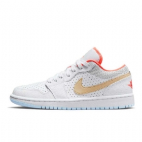 Nike Air Jordan 1 Low Toppe Se Sesamsko Til Damer Hvid