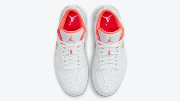 Nike Air Jordan 1 Low Toppe Se Sesamsko Til Damer Hvid