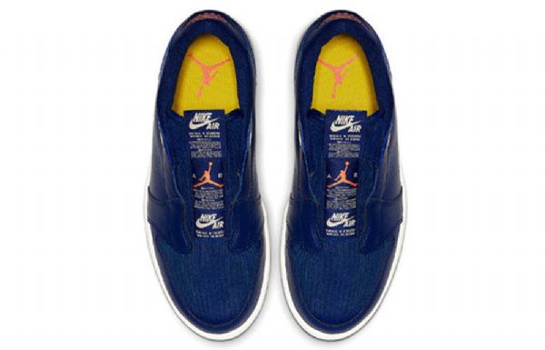 Nike Air Jordan 1 Low Toppe Slip Retro Basketball Sko Til Damer Blå