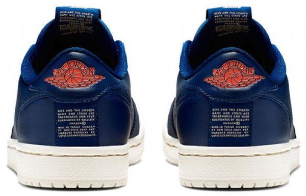 Nike Air Jordan 1 Low Toppe Slip Retro Basketball Sko Til Damer Blå