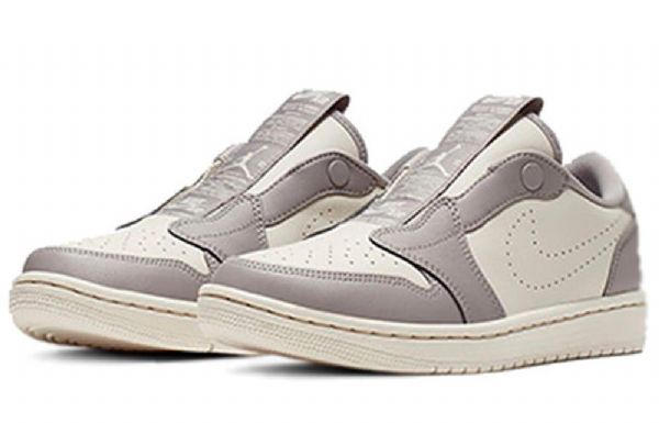 Nike Air Jordan 1 Low Toppe Slip Retro Basketball Sko Til Damer Grå
