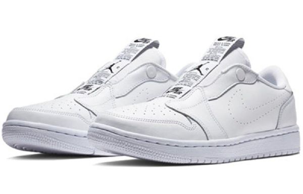Nike Air Jordan 1 Low Toppe Slip Retro Basketball Sko Til Damer Hvid