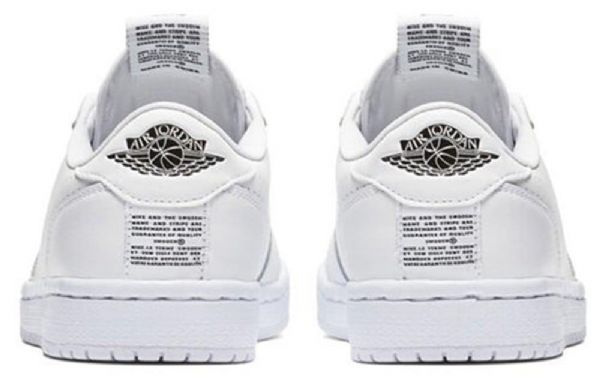 Nike Air Jordan 1 Low Toppe Slip Retro Basketball Sko Til Damer Hvid