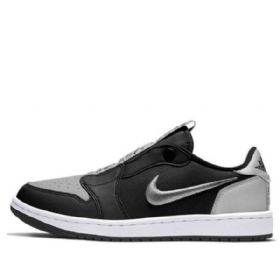 Nike Air Jordan 1 Low Toppe Slip Retro Basketball Sko Til Damer Sort Grå