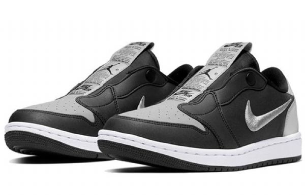 Nike Air Jordan 1 Low Toppe Slip Retro Basketball Sko Til Damer Sort Grå