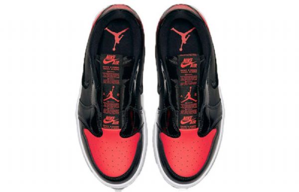 Nike Air Jordan 1 Low Toppe Slip Retro Basketball Sko Til Damer Sort Rød