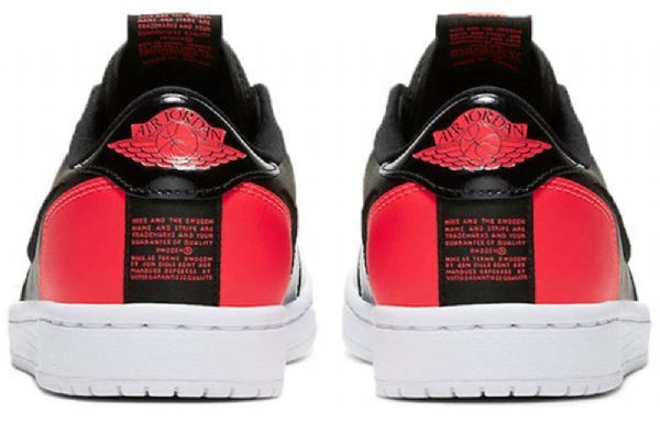 Nike Air Jordan 1 Low Toppe Slip Retro Basketball Sko Til Damer Sort Rød