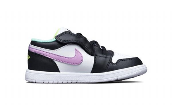 Nike Air Jordan 1 Low Tops Alle Sko Til Børn Hvid Sort Lilla