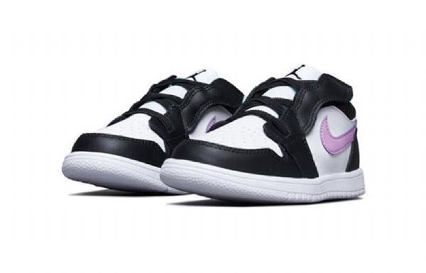 Nike Air Jordan 1 Low Tops Alle Sko Til Børn Hvid Sort Lilla