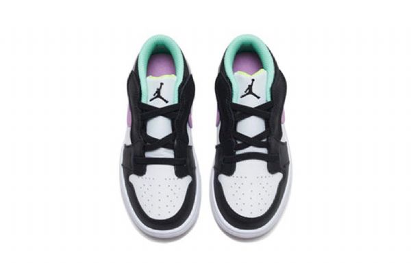Nike Air Jordan 1 Low Tops Alle Sko Til Børn Hvid Sort Lilla
