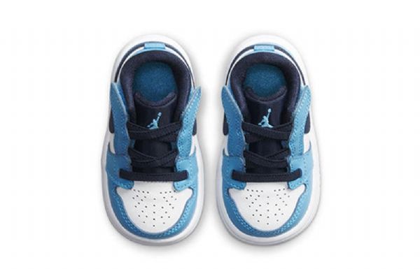 Nike Air Jordan 1 Low Tops Alt Td Sko Til Børn Blå Hvid
