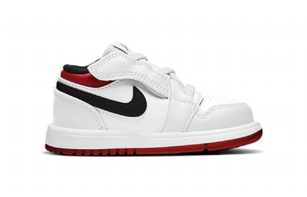 Nike Air Jordan 1 Low Tops Alt Td Sko Til Børn Hvid Rød