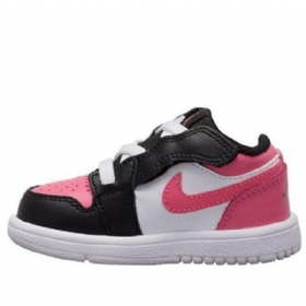 Nike Air Jordan 1 Low Tops Alt Td Sko Til Børn Lyserødsicle