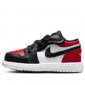Nike Air Jordan 1 Low Tops Alt Td Sko Til Børn Rød Sort Hvid