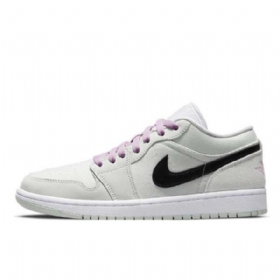 Nike Air Jordan 1 Low Tops Barely Sko Til Mænd Grøn Lyserød