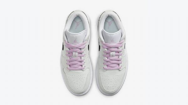 Nike Air Jordan 1 Low Tops Barely Sko Til Mænd Grøn Lyserød