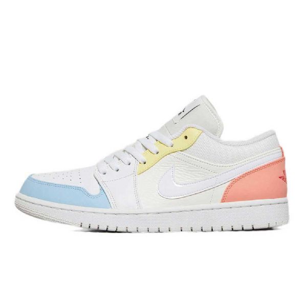 Nike Air Jordan 1 Low Tops Citron Summit Sko Til Damer Hvid